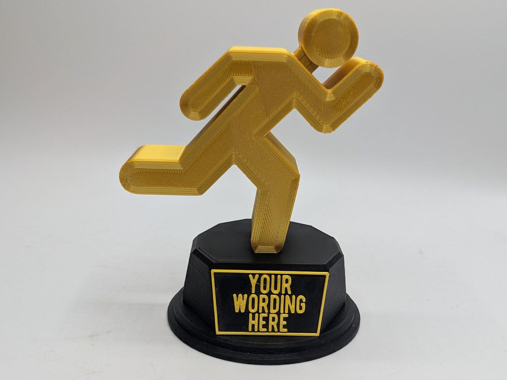 Personalised Running Trophy, Runner Trophy, Weekly Running Gift, Running Award, Custom Running Award, Running Shaped Gift, Group Runner Gift