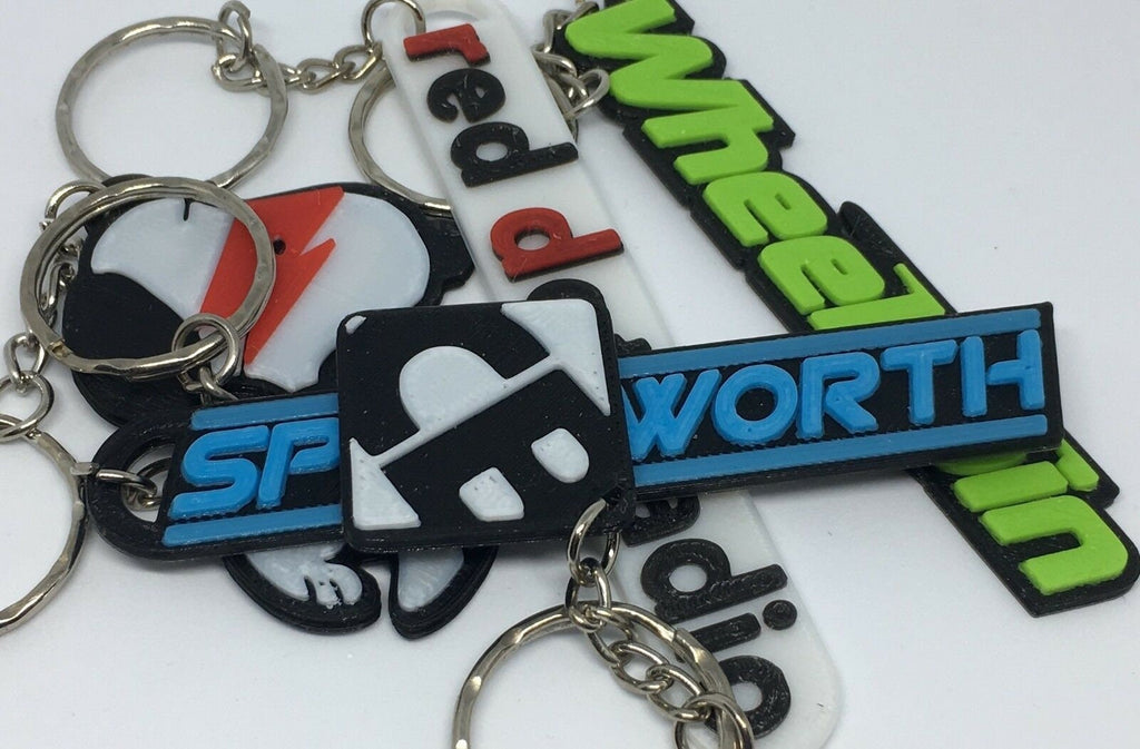 Company Logo Keyrings / Promotional Key Chains for your Business, Slogan / Mascot / Your Business Name Keyring / Company Keyring / Merch