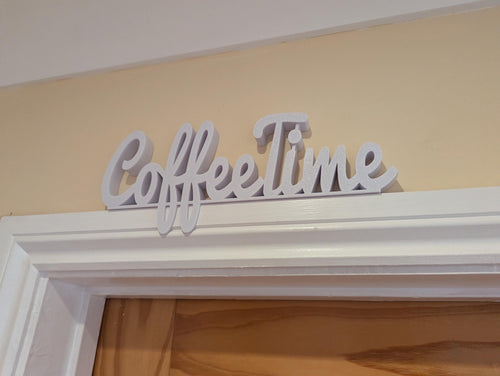 Coffee Time Door Sign, Coffee Lover Gift, Home Decor Sign, Lounge Door Sign, Custom Door Sign, Door Topper, Lounge Door Sign, Coffee Gift