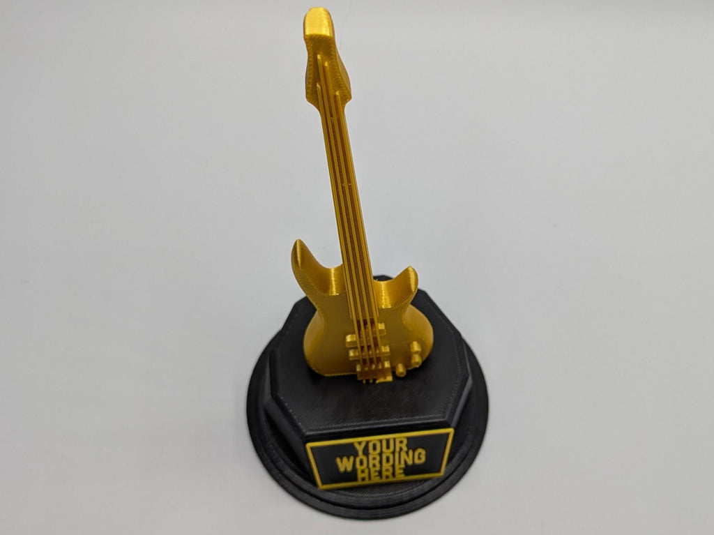 Personalised Bass Guitar Trophy, Guitar Trophy, Guitarist Award, Music Teacher Award,  Custom Trophy Gift, Guitar Player Gift, Guitarist