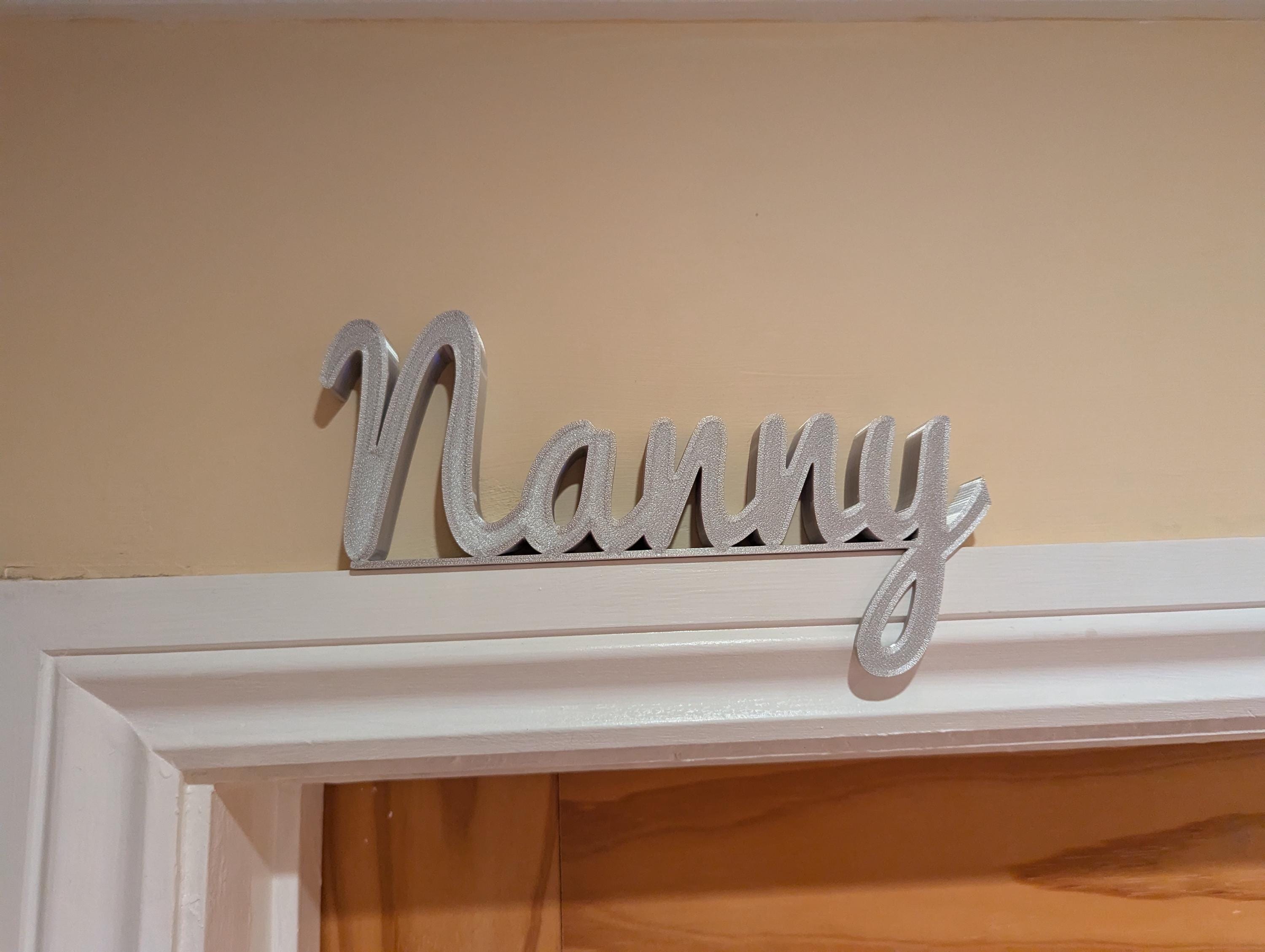 Nanny Door Sign, Nanny Above Door Sign, Door Topper, Custom Door Sign, Quirky Sign, Gift for Nanny, Nanny Room Sign, Birthday Gift for Nanny