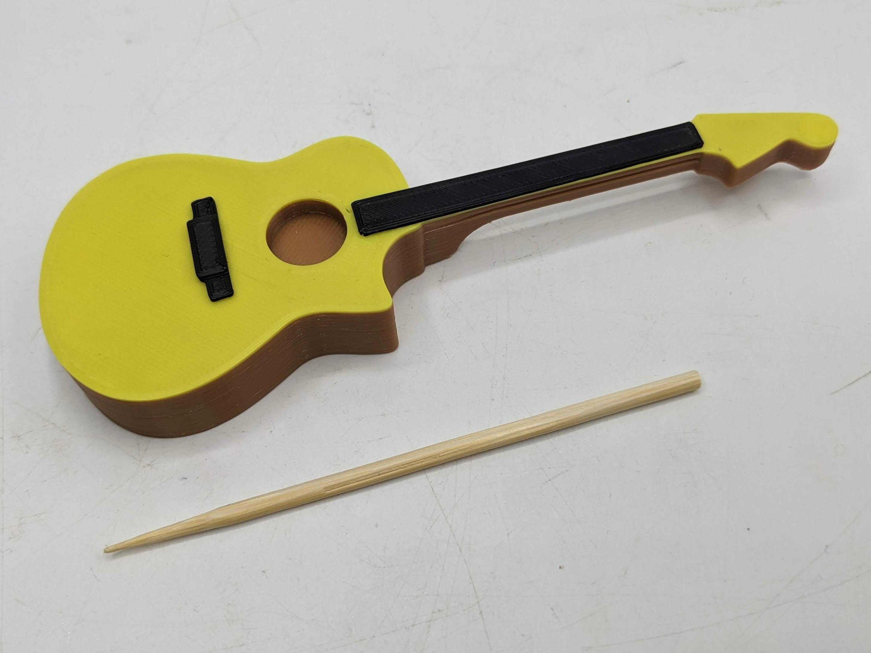 Acoustic Guitar Cake Topper / Guitarist Cake Topper / Gift for Acoustic Guitarist Birthday / Music Teacher Cake / Acoustic Guitar Gift