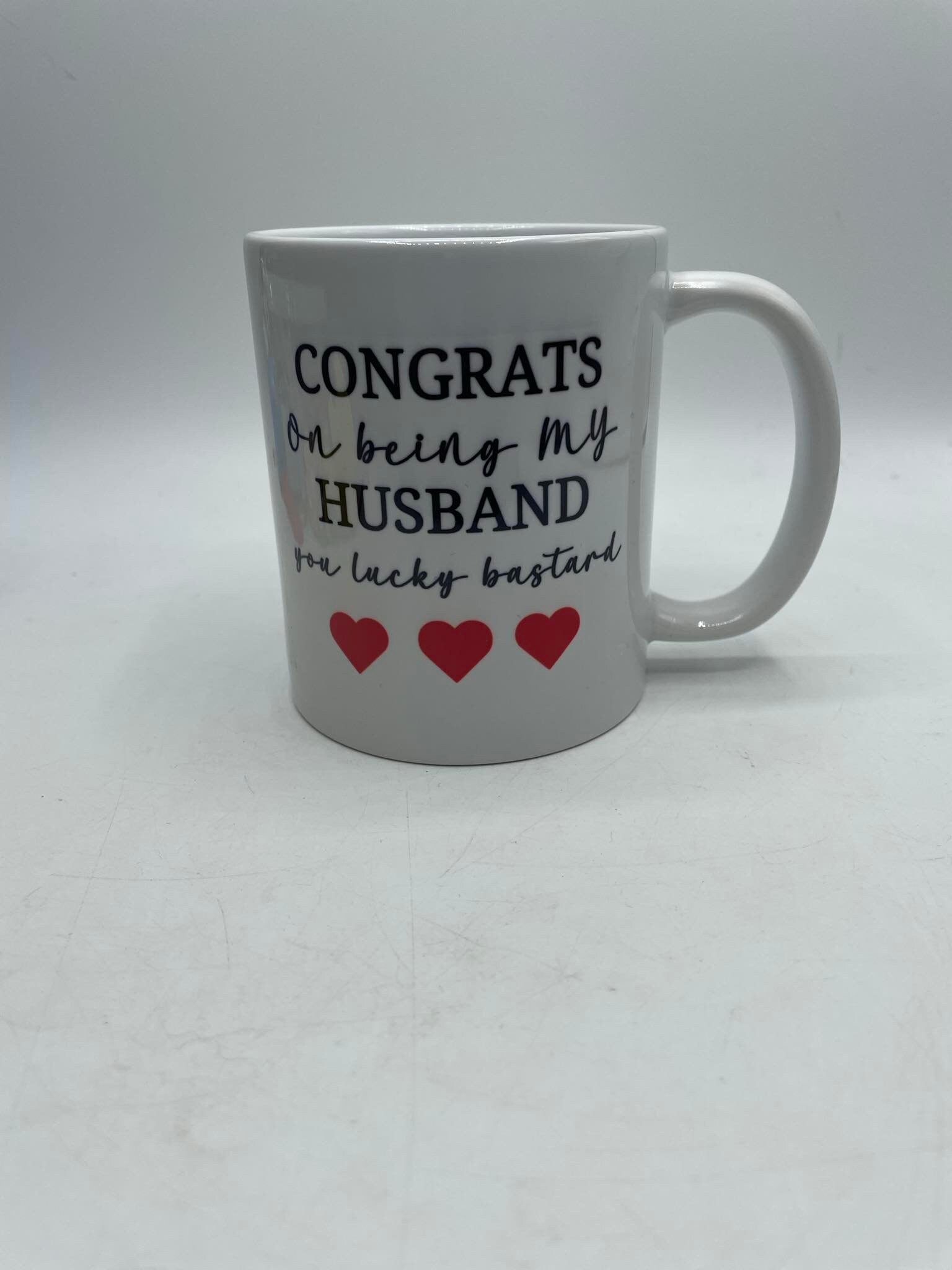 Congrats on being my Husband Mug / Valentines Mug / Funny Mug / Novelty Husband Mug / Relationship Gift / Male Relationship Gift / Mug Gift