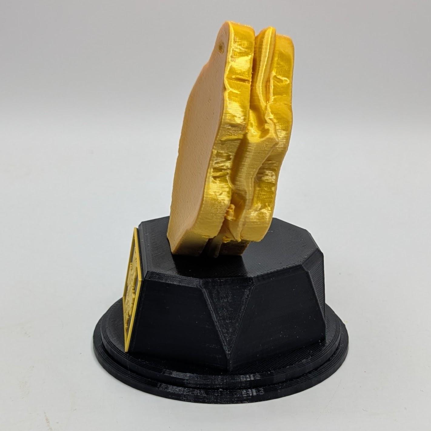 Personalised Toasted Cheese Sandwich Trophy, Cheese Toasty Award, Custom Trophy, Office Trophy, Funny Trophy, Sandwich Lover Award Gift