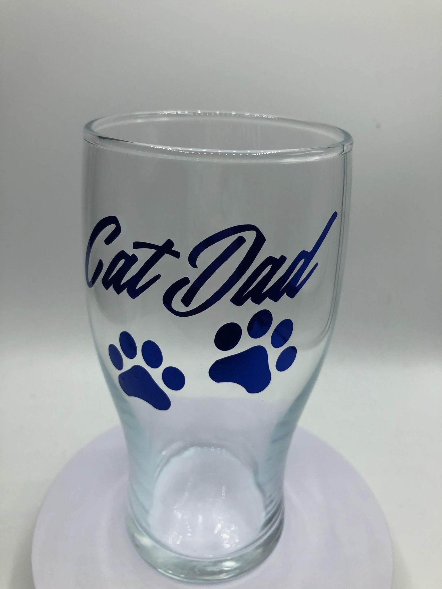 Cat Dad Pint Glass, Fathers Day Gift, Christmas Gift, Cat Dad Gift, Cat Dad Glass, Personalised Cat Gift, Cat Dad Lover Gift, Cat Owner Gift