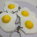 Fried Egg Keyring / Novelty Fried Egg Keyring / Fried Egg Bag Charm / Fried Egg Gift / Cooking Keyring / Cooking Inspired / Chef Gift / Egg
