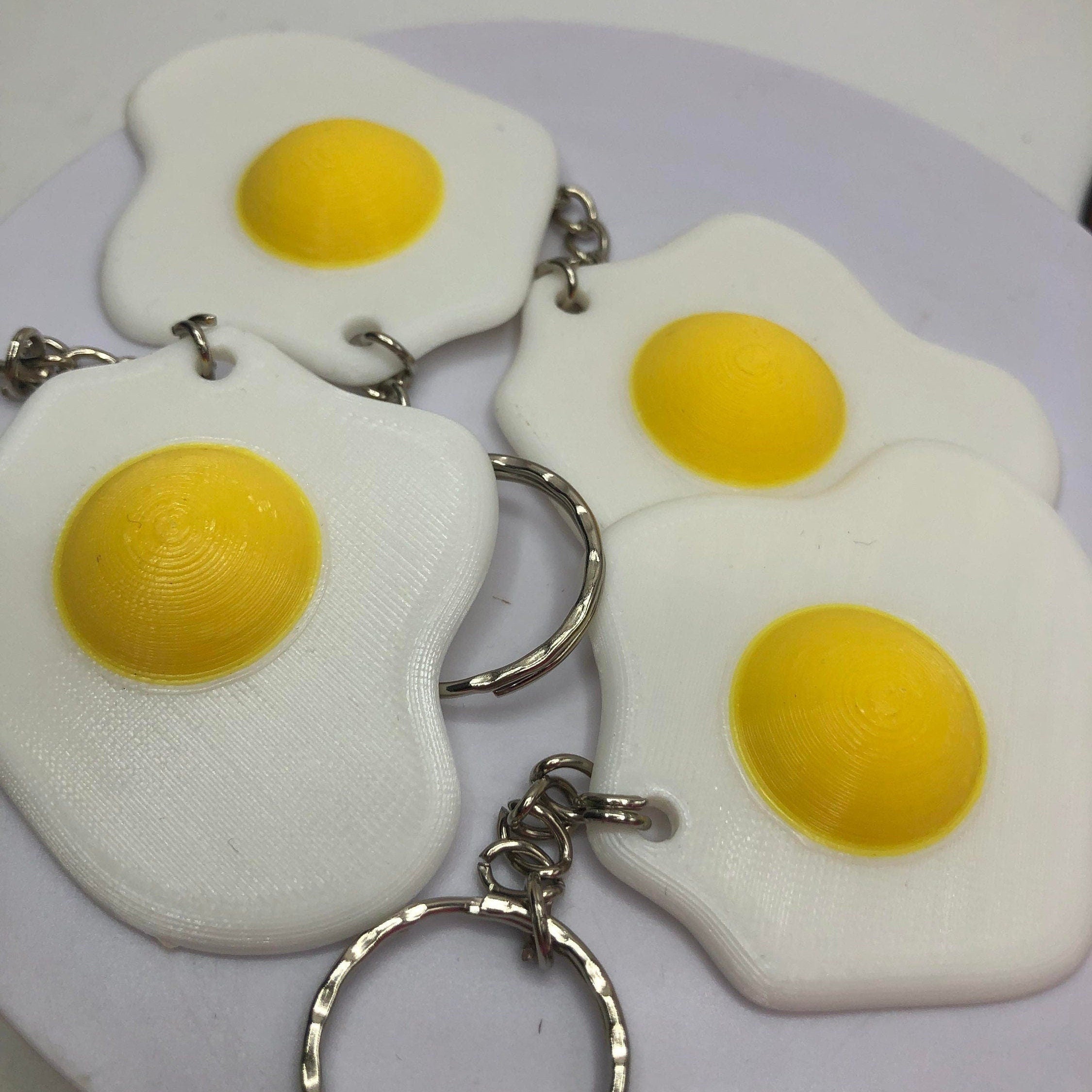 Fried Egg Keyring / Novelty Fried Egg Keyring / Fried Egg Bag Charm / Fried Egg Gift / Cooking Keyring / Cooking Inspired / Chef Gift / Egg