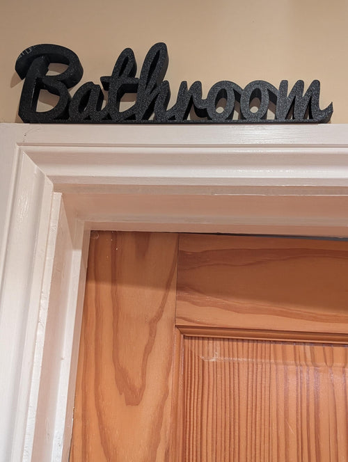 Bathroom Door Sign, Toilet Door Sign, Plaque for Toilet, Custom Door Sign, The Loo, Toilet Sign, Door Topper, Bathroom Sign, Above Door Sign