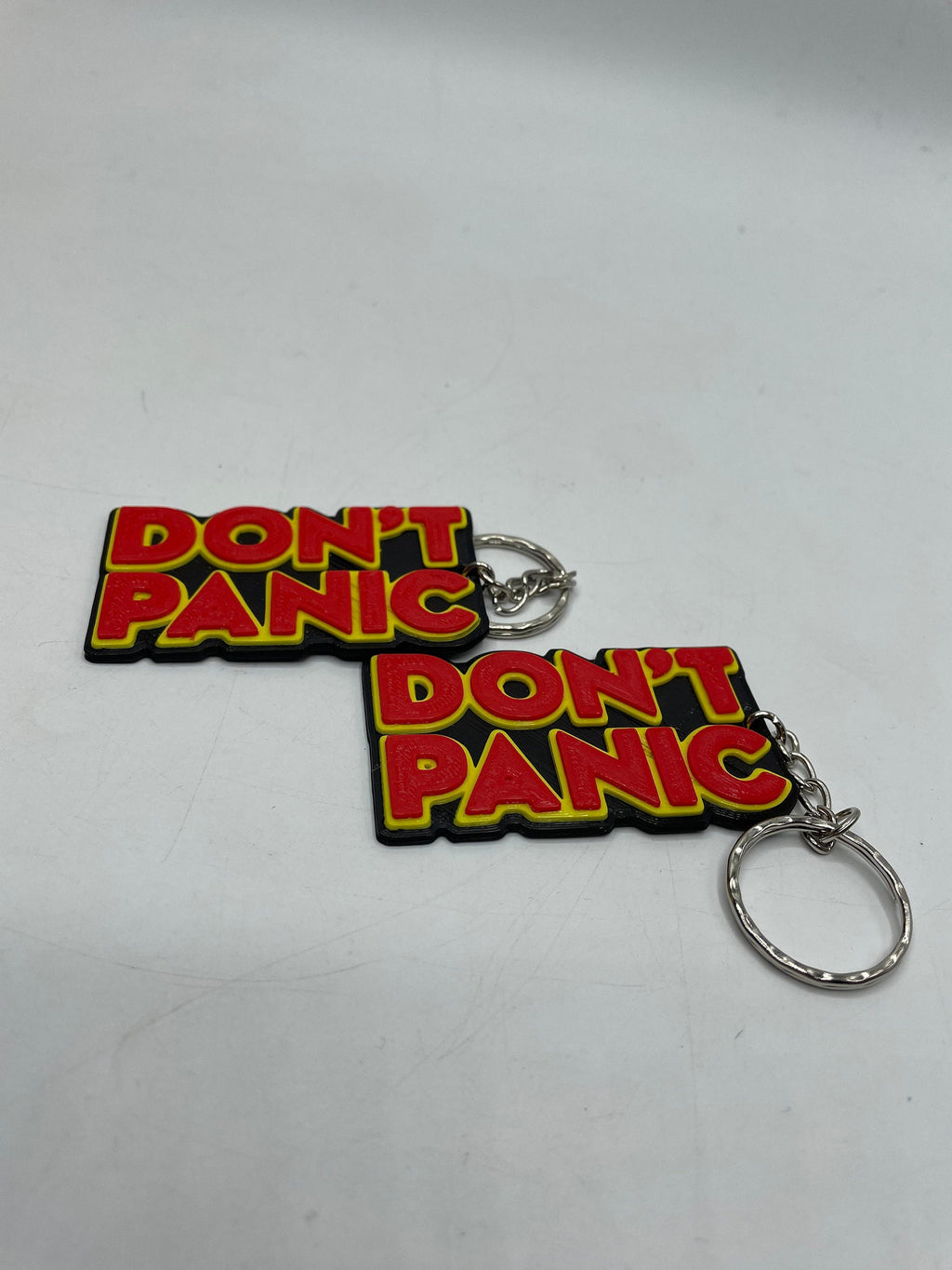 Don't Panic Bag Tag / Novelty Keyring / Don't Panic Wording Keyring / Funny Keyring / Novelty Don't Panic Keyring / Don't Panic Bag Tag Gift