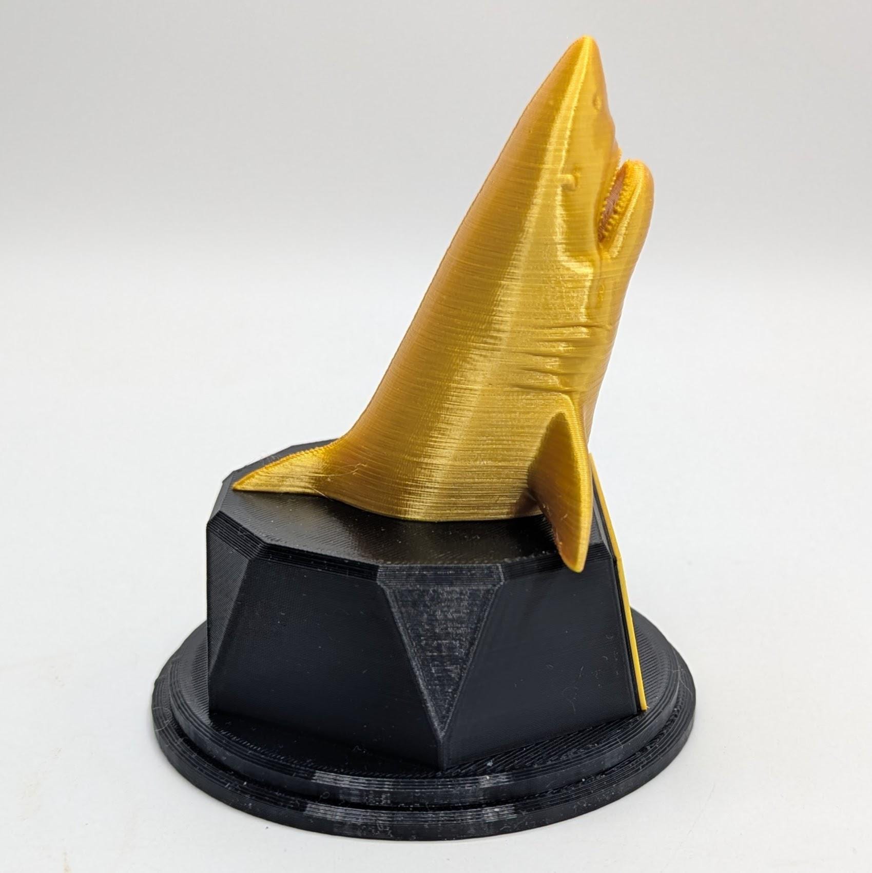 Personalised Shark Trophy, Great White Shark, Custom Trophy Gift, Funny Shark Award Gift, Office Trophy, Biggest Shark Trophy, Shark Lover