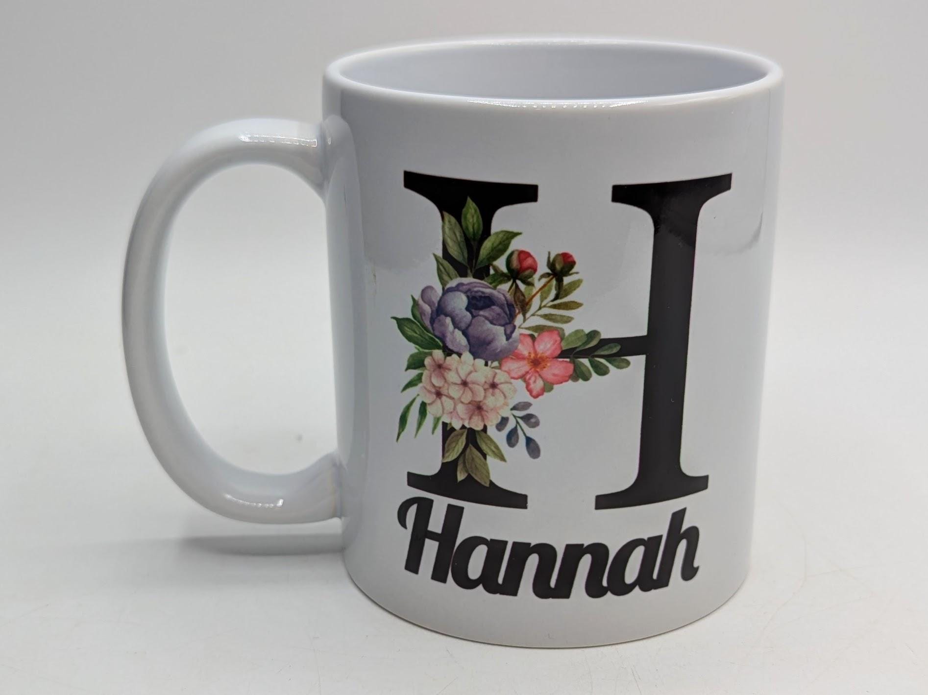 Personalised Name & Initial Mug / Floral Personalised Gift / Birthday Gift / Best Friend Gift / Custom Mug / Initial Mug / Birthday /Wedding