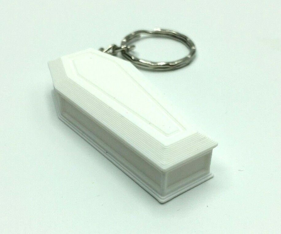 Coffin Keyring, Gothic Keyring, Halloween Keyring, Halloween Keychain, Under 5 pound, Coffin Shaped Keyring, Gift for Gothic Lover, Coffin