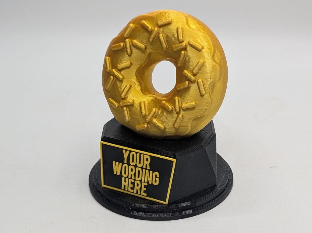 Personalised Doughnut Trophy, Donut Award, Gift for friend, Joke Award, Personalised Trophy Award, Police Donut Award, Joke Doughnut Gift