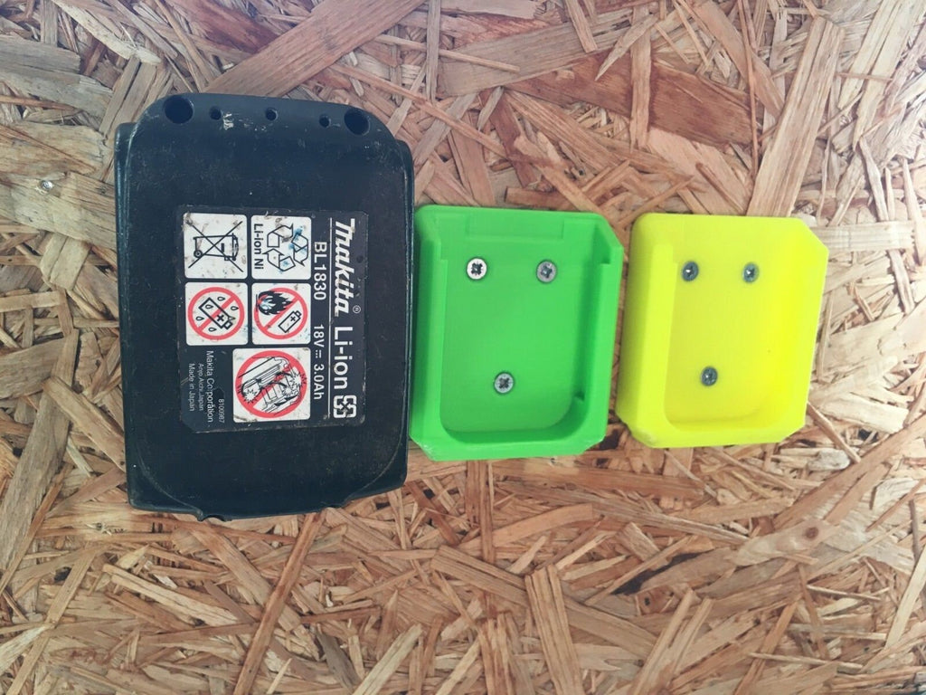 Makita 18v Battery Compatible Battery Storage Holder / Mount for the Shed, Van or Workshop