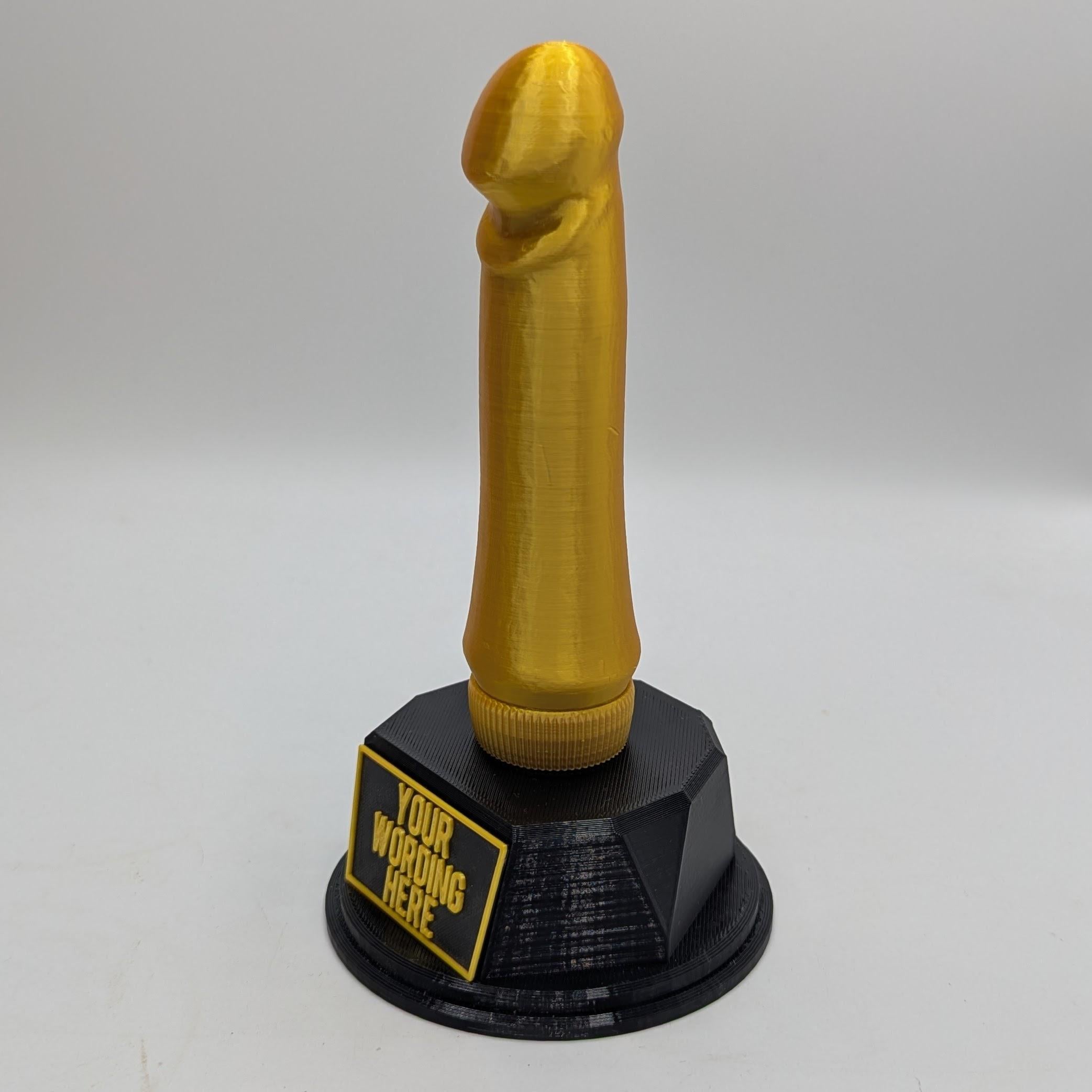 Personalised Dildo Trophy, Custom Trophy Gift, Biggest Dildo Award, Dildo Gift, Dildo Shaped Gift, Dildo Award Trophy, Joke Dildo Award Gift