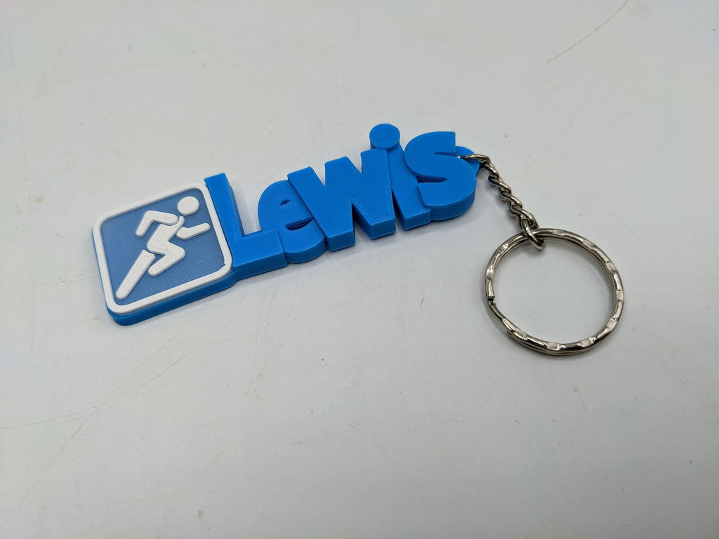 Personalised Running Bag Chunky Name Keyring / Running Bag Tag / Gift for a Runner / Running Keyring Gift / Running Gift / Runners Bag Tag