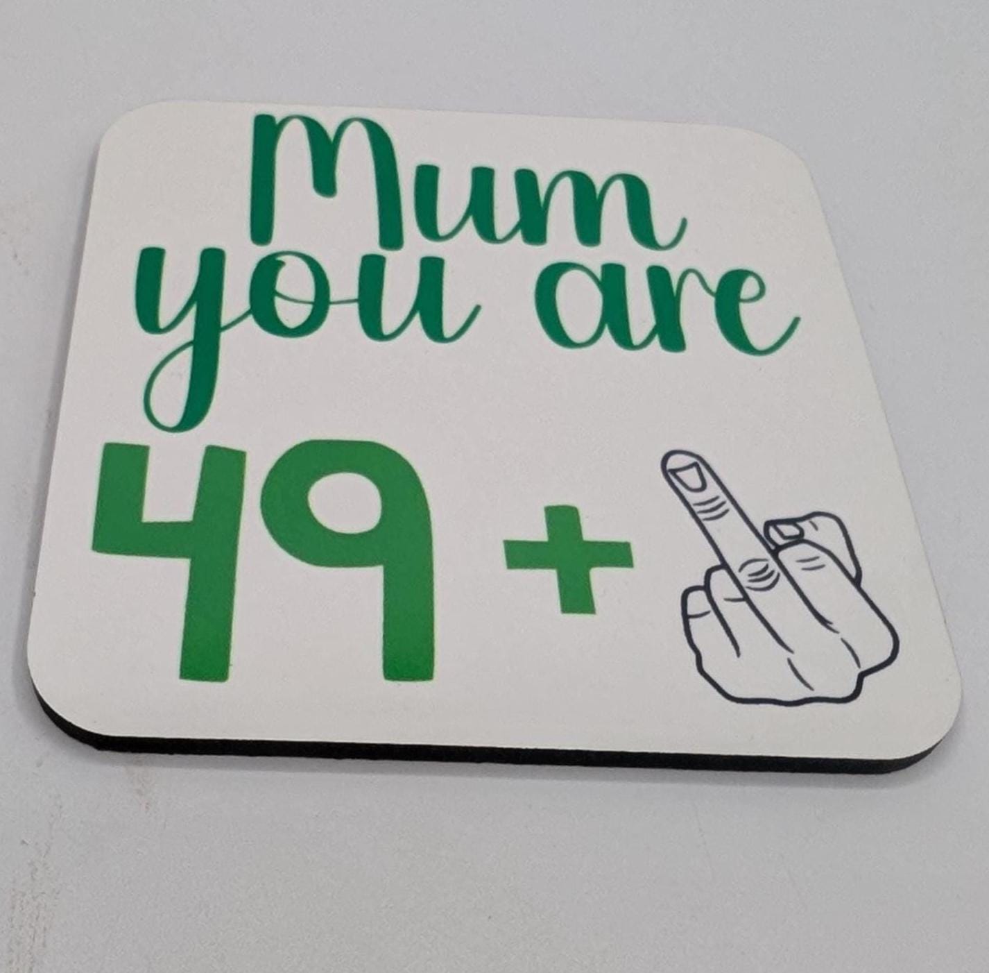 Personalised 50th Coaster, Funny 50th Birthday Gift, 50th Birthday Keepsake, 49+1 Mug Gift, 50th Gift for Him, 50th Gift for Her, Milestone