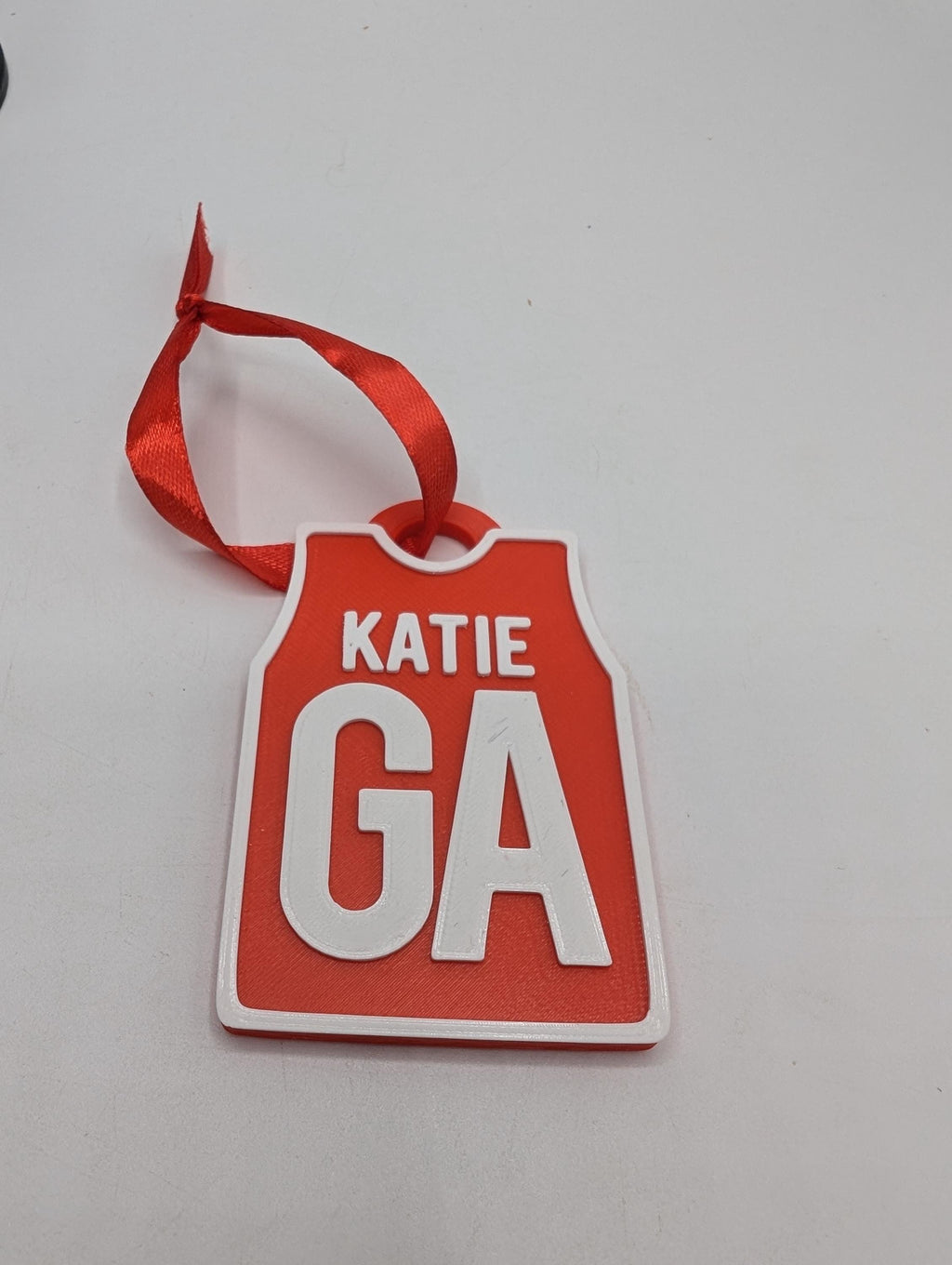 Personalised Netball Shirt Bauble, Netball Party Filler, Netball Team Bauble, Netball Gift, Netball Player Decoration, Netball Christmas