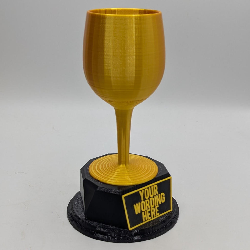 Personalised Wine Glass Trophy, Best Wine Trophy, Wine Lover Trophy, Novelty Office Trophy, Biggest Drinker Award, Custom Trophy Wine Award