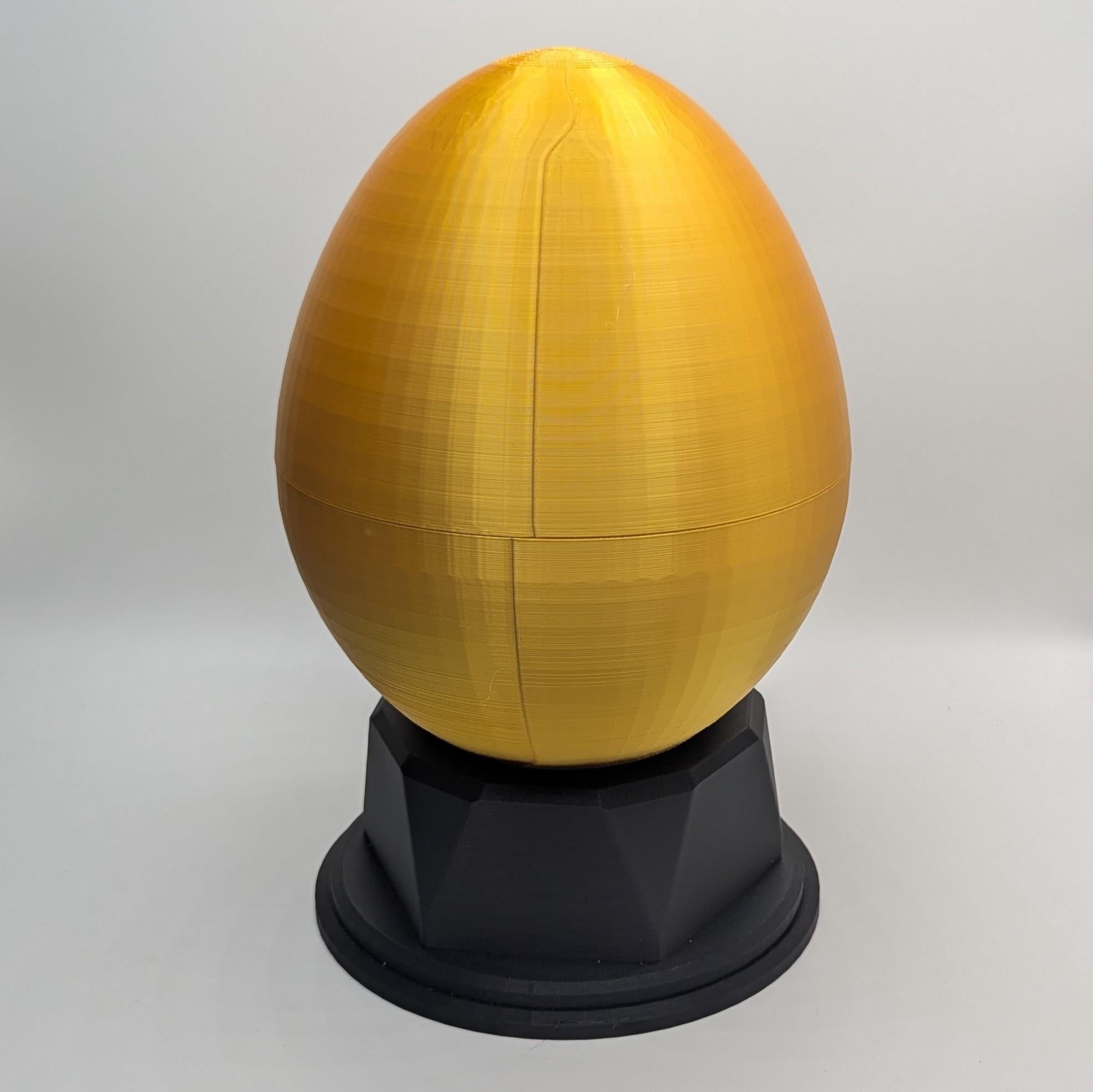 Personalised Golden Egg Trophy, Large Fillable Egg Award, Good Egg Award, Best Employee, Custom Trophy, Golden Goose Egg Award, Eggcellence