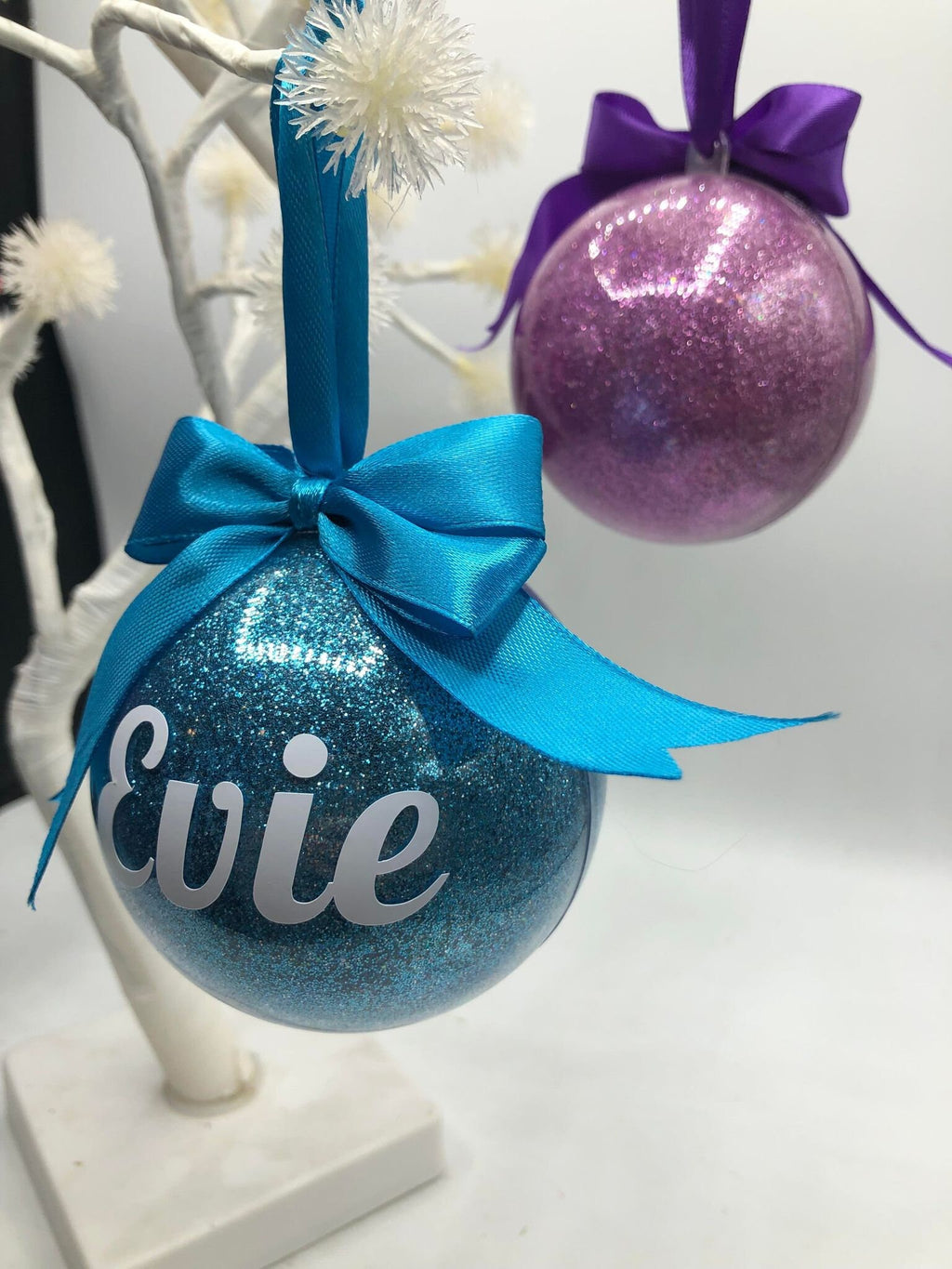 Personalised Glitter Bauble, Personalised Bauble, Tree Personalised Decoration, Name Bauble, Personalised Christmas Gift, First Christmas