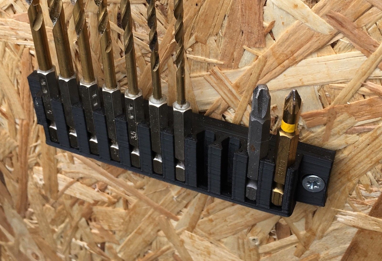 1/4" Hex Shank Screwdriver Bit Holder Storage / Shed, Van or Workshop Hex Bit Storage / Hex Bit Holder (11 or 13 gaps) / 1/4" Hex Bit Holder