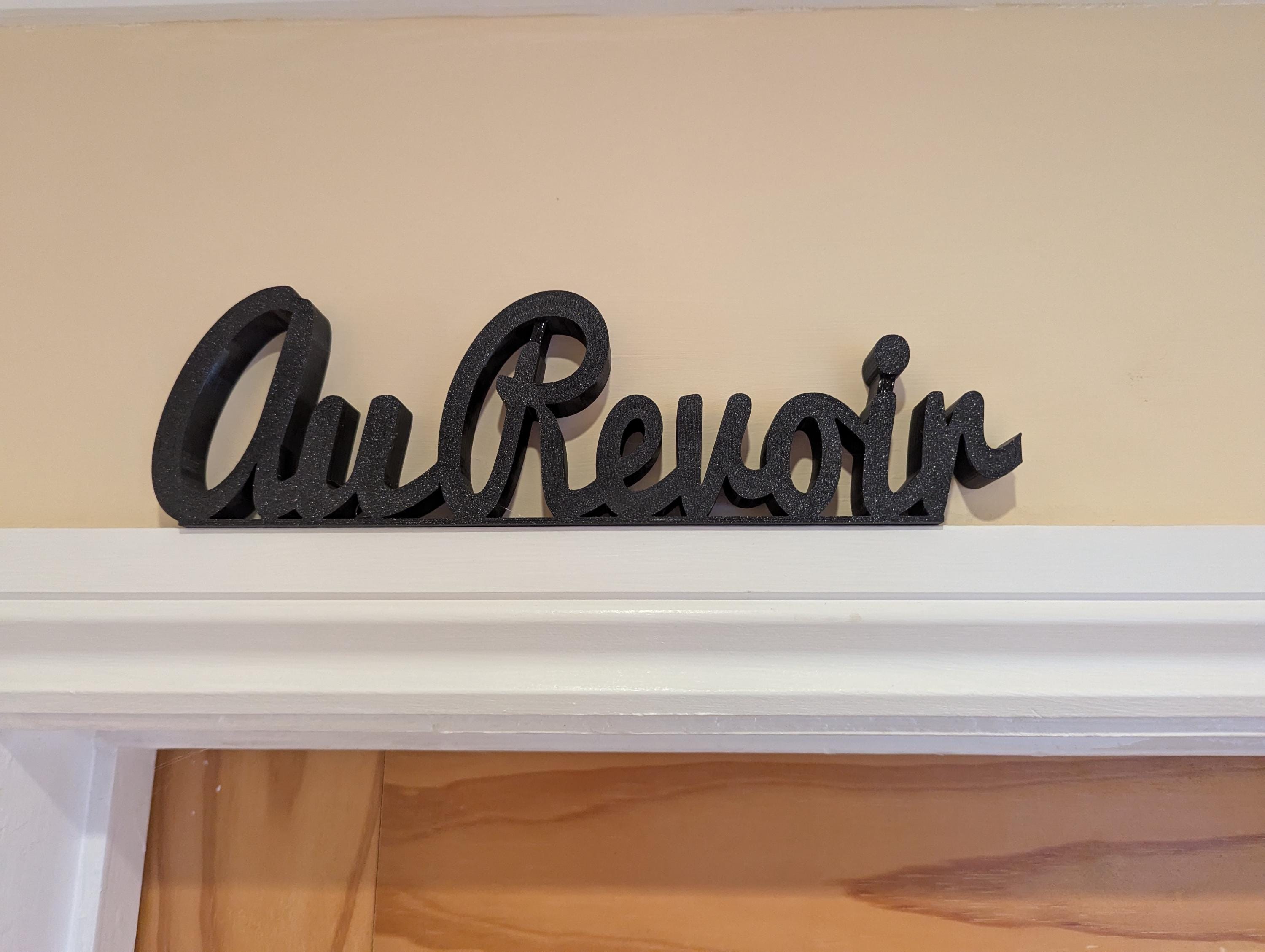 Au Revoir Door Sign, Exit Door Sign, Door Topper, Custom Door Sign, Goodbye Wall Sign, Above Door Sign, Quirky Sign, Bye Hall Sign