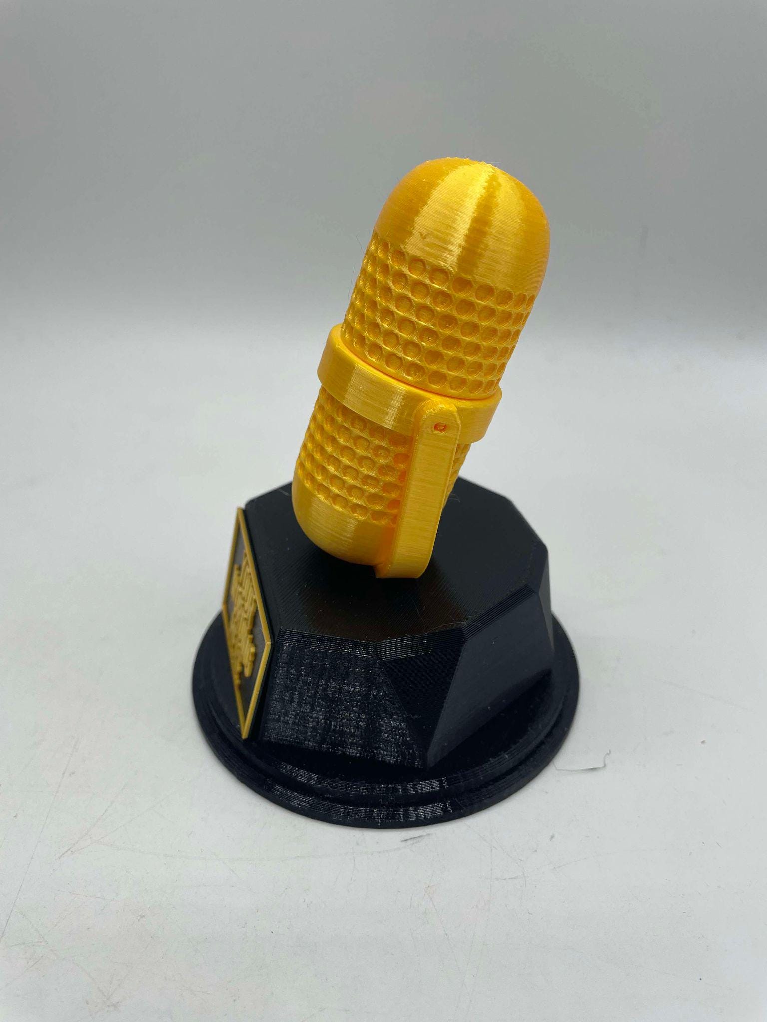 Personalised Microphone Trophy / Karaoke Trophy / Singing Trophy / Microphone Gift / Singing Award / Fun Microphone Award / Singing Fun Gift