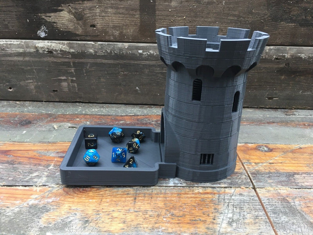 Castle Dice Tower for Traditional & Role Playing Table Dice Games, Dice Gaming