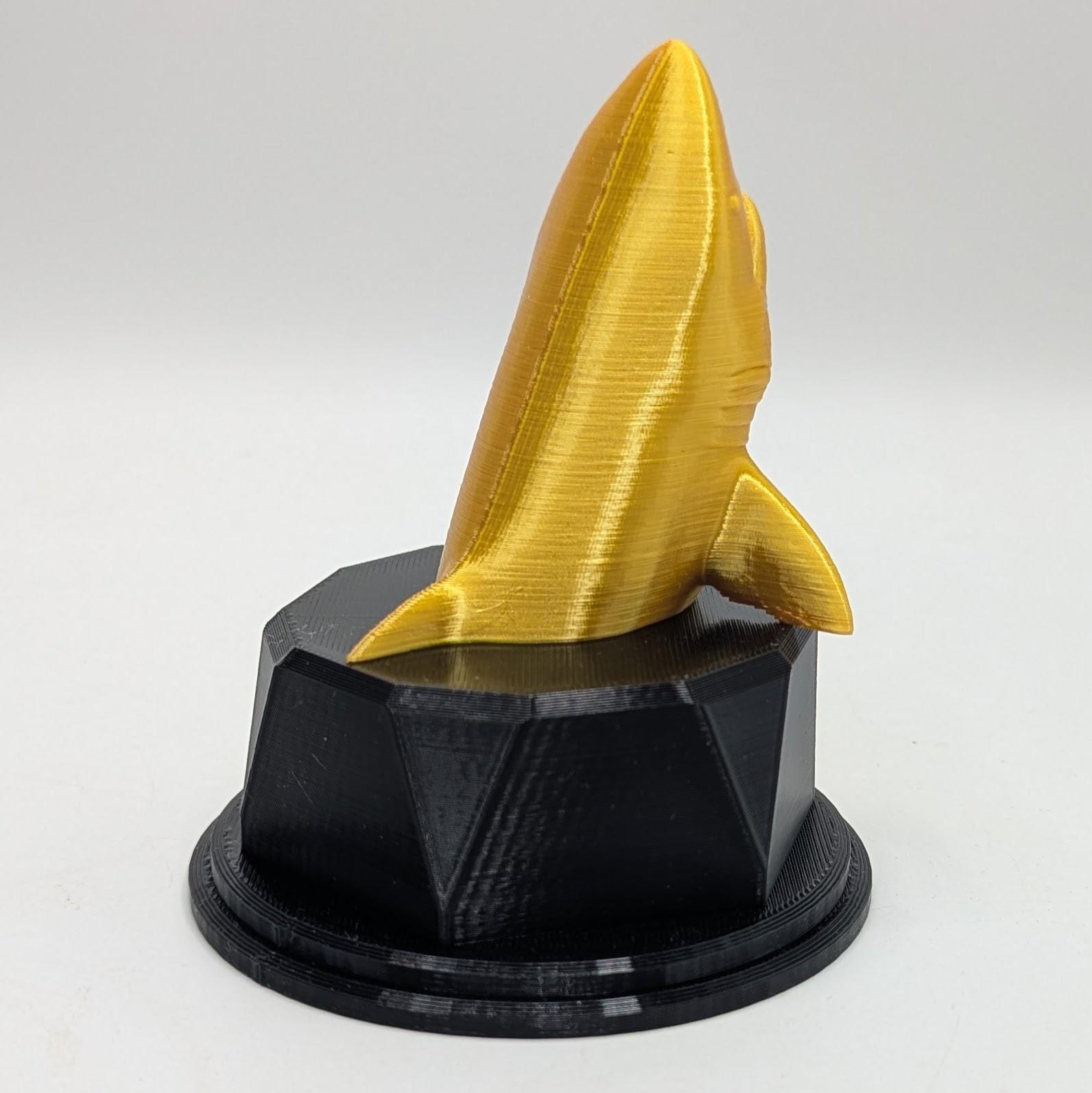 Personalised Shark Trophy, Great White Shark, Custom Trophy Gift, Funny Shark Award Gift, Office Trophy, Biggest Shark Trophy, Shark Lover