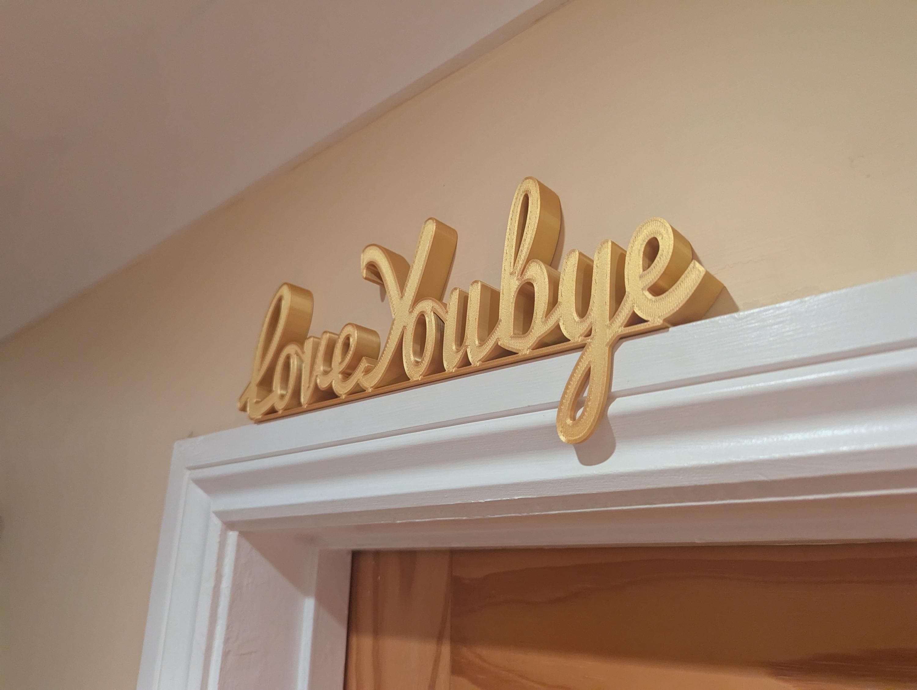 Love You Bye Door Sign, Bye Door Sign, Door Topper, Custom Door Sign, Goodbye Wall Sign, Above Door Sign, Quirky Door Sign, Goodbye Sign