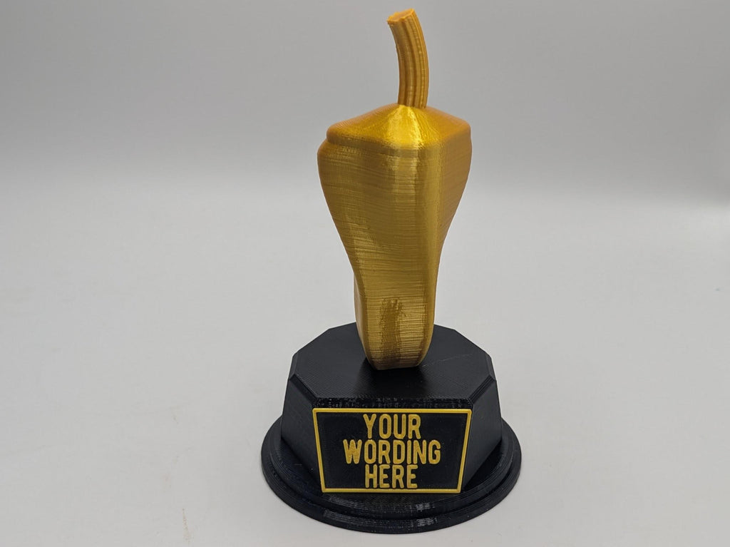 Personalised Chilli Trophy, Chilli Lover Gift, Chilli Pepper Gift, Vegetable Award, Chilli Award, Custom Chilli Trophy, Chilli Shaped Gift