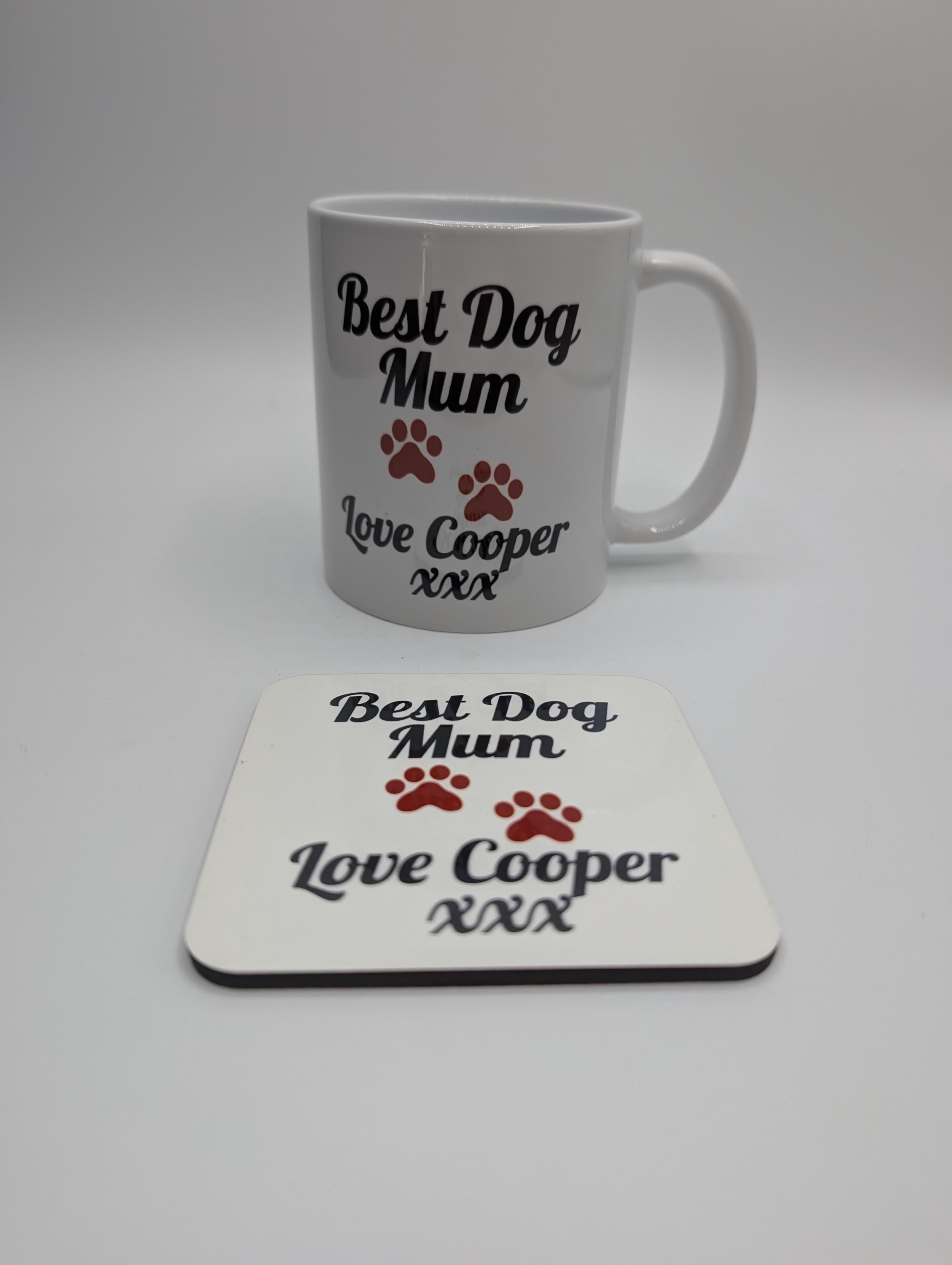 The Best Dog Mum Mug / Personalised Dog Mum Mug with Paw / Dog Mum Gift / Dog Mum Mug / Gift for Dog Mum / Mother's Day Gift / Dog Mam Gift
