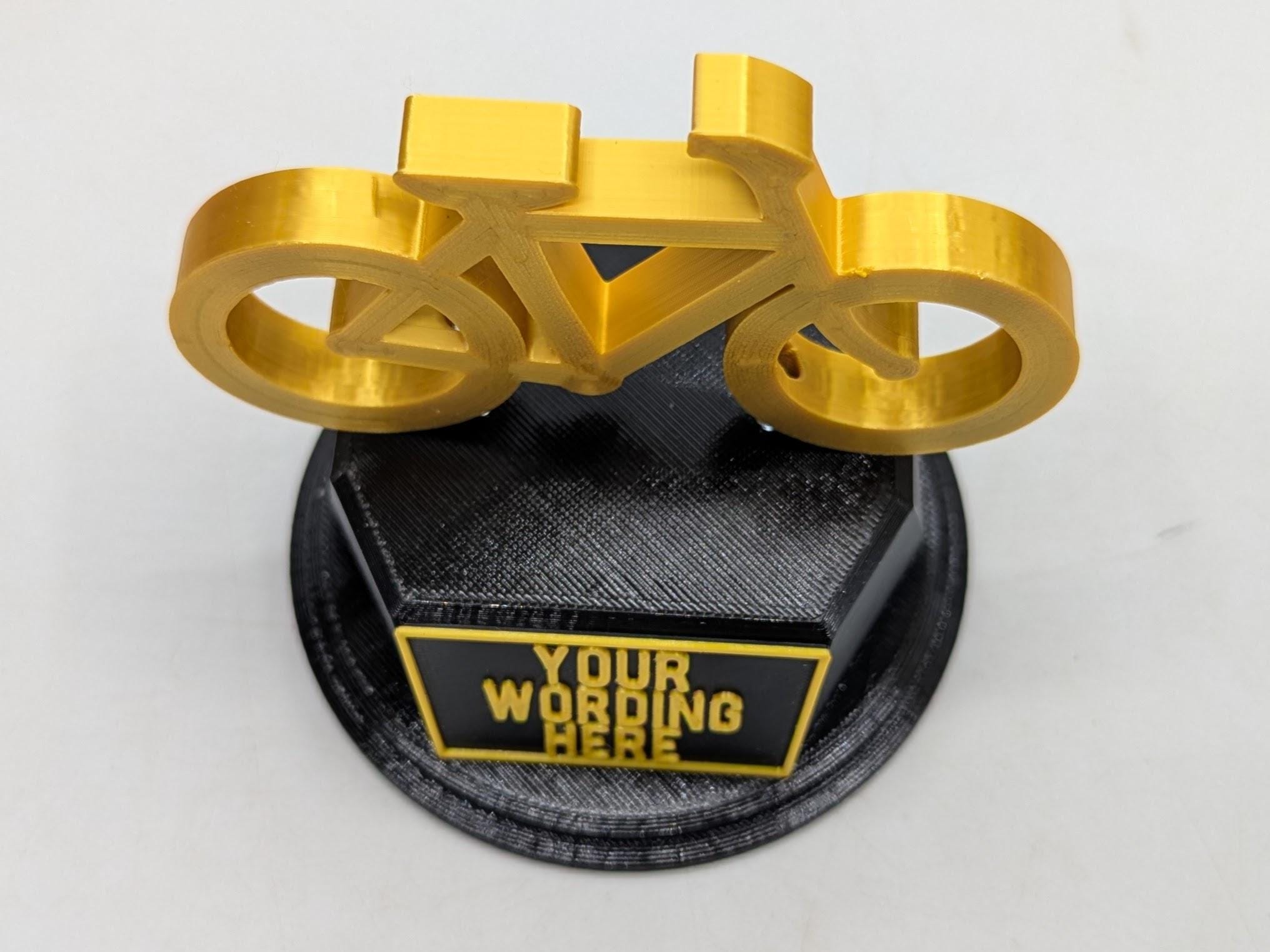 Personalised Cycling Trophy, Cyclist Gift, Bike Trophy, Road Cyclist Award, Custom Trophy, Office Trophy, Cycling Lover, Cycling Competition