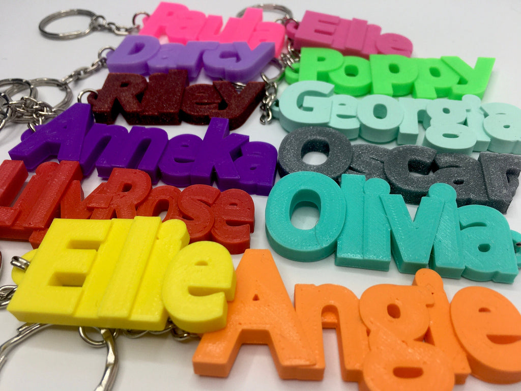 Girls Personalised Keyring, School Bag Tag, Back to School Gift, Party Bag Filler, Small Personalised Item, Personalised Gift, Under 5
