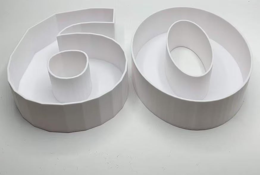 60th Birthday Cake Decoration, Large Numbers (8.5") for Sweet filling Birthday Cake Alternative, Birthday Party Display, 60th Birthday Decor