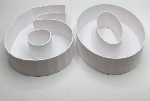 60th Birthday Cake Decoration, Large Numbers (8.5") for Sweet filling Birthday Cake Alternative, Birthday Party Display, 60th Birthday Decor