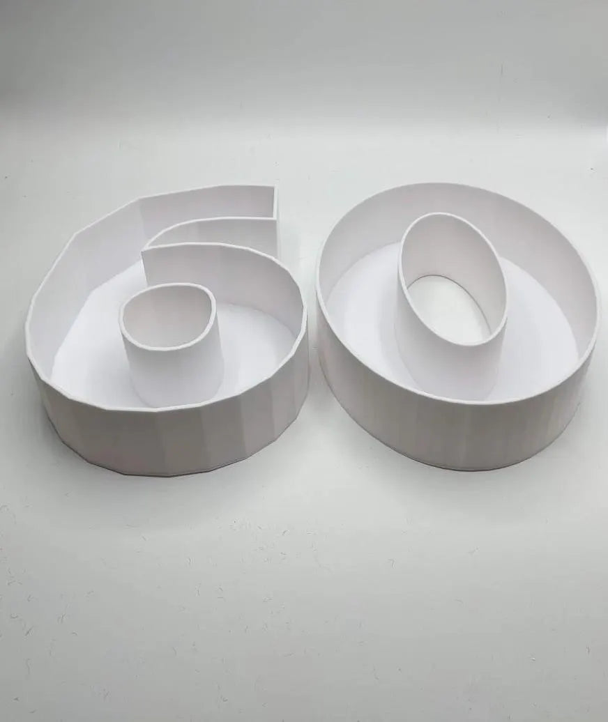 60th Birthday Cake Decoration, Large Numbers (8.5") for Sweet filling Birthday Cake Alternative, Birthday Party Display, 60th Birthday Decor