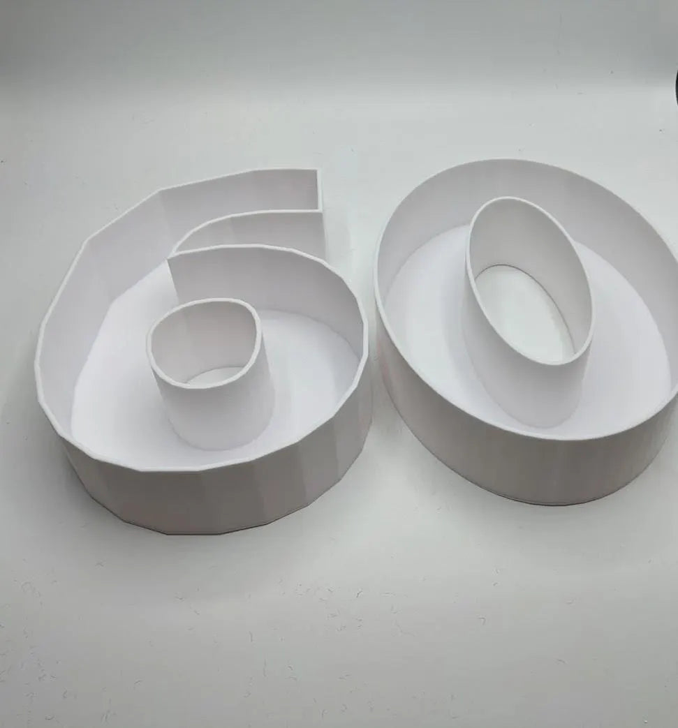 60th Birthday Cake Decoration, Large Numbers (8.5") for Sweet filling Birthday Cake Alternative, Birthday Party Display, 60th Birthday Decor