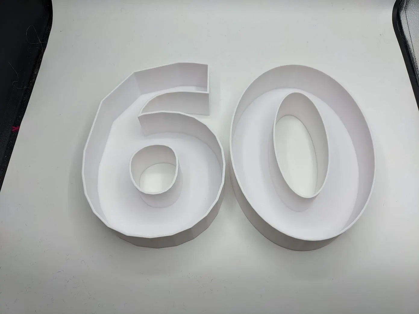 60th Birthday Cake Decoration, Large Numbers (8.5") for Sweet filling Birthday Cake Alternative, Birthday Party Display, 60th Birthday Decor