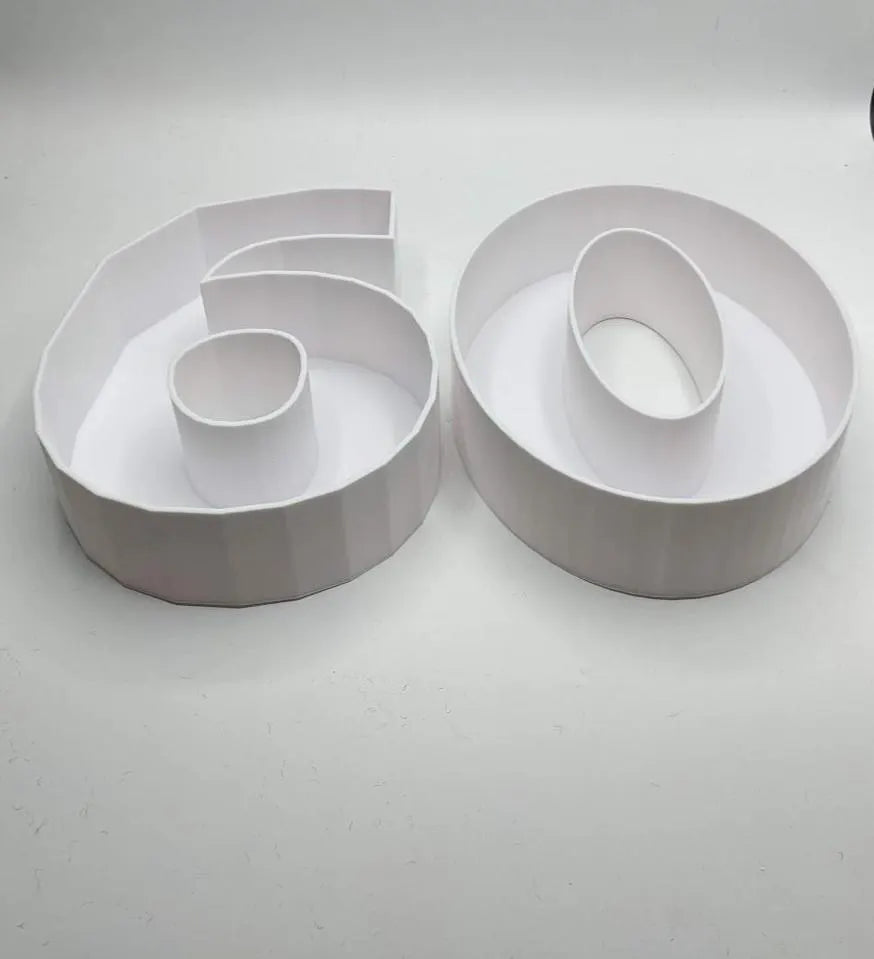 60th Birthday Cake Decoration, Large Numbers (8.5") for Sweet filling Birthday Cake Alternative, Birthday Party Display, 60th Birthday Decor