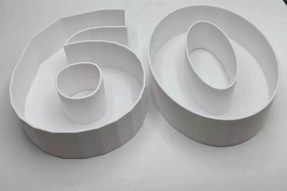 60th Birthday Cake Decoration, Large Numbers (8.5") for Sweet filling Birthday Cake Alternative, Birthday Party Display, 60th Birthday Decor