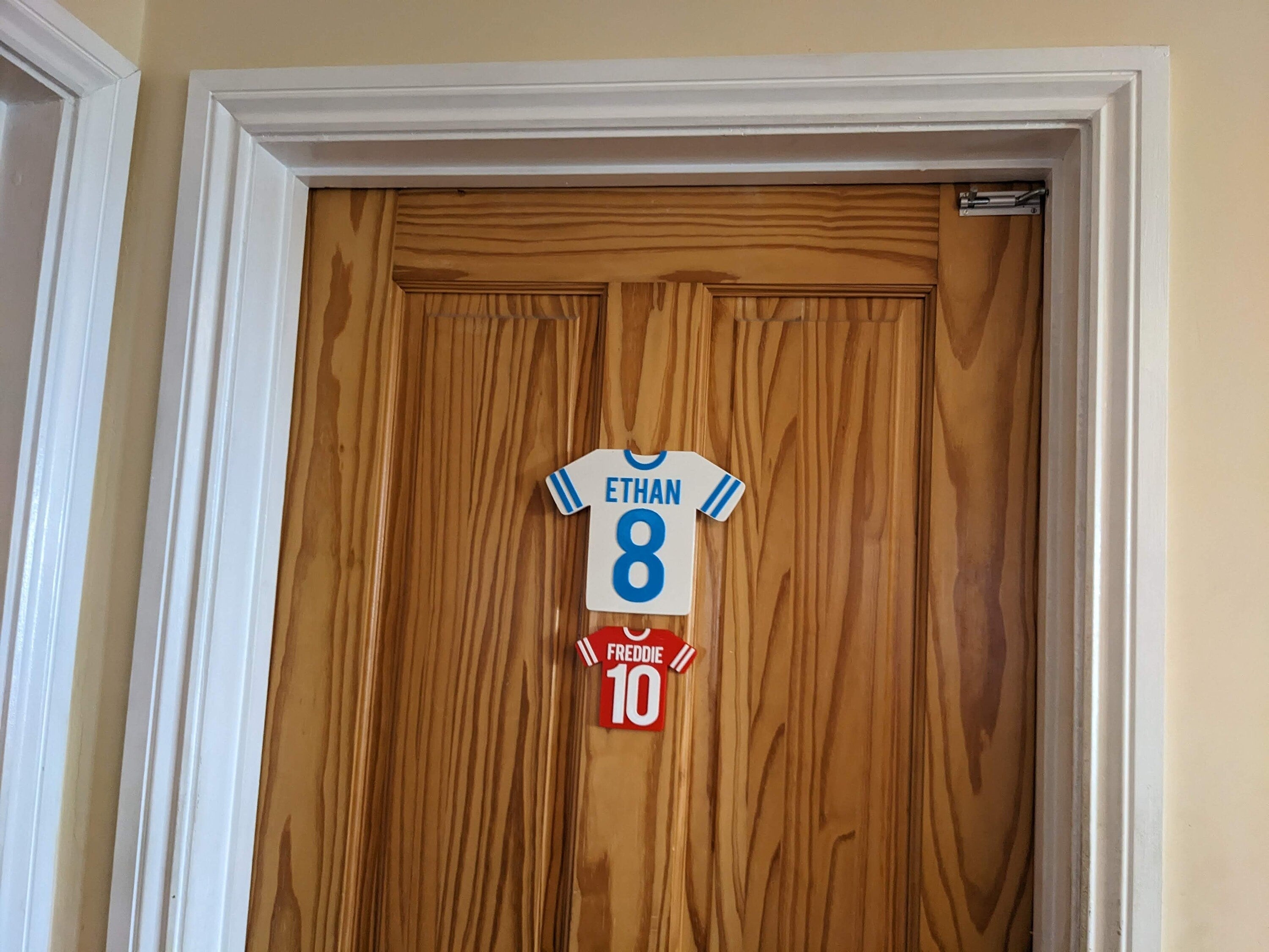 Personalised Football Sign, Football Shirt Door Sign, Football Lover Door Sign, Personalised Football Plaque, Football Bedroom, Soccer Door
