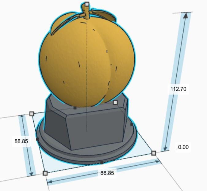 Personalised Peach Trophy, Peachy Bum Trophy, Peach Lover Gift, Fruit Lover Award, Peach Award Trophy, Custom Peach Trophy, Peach Shape Gift