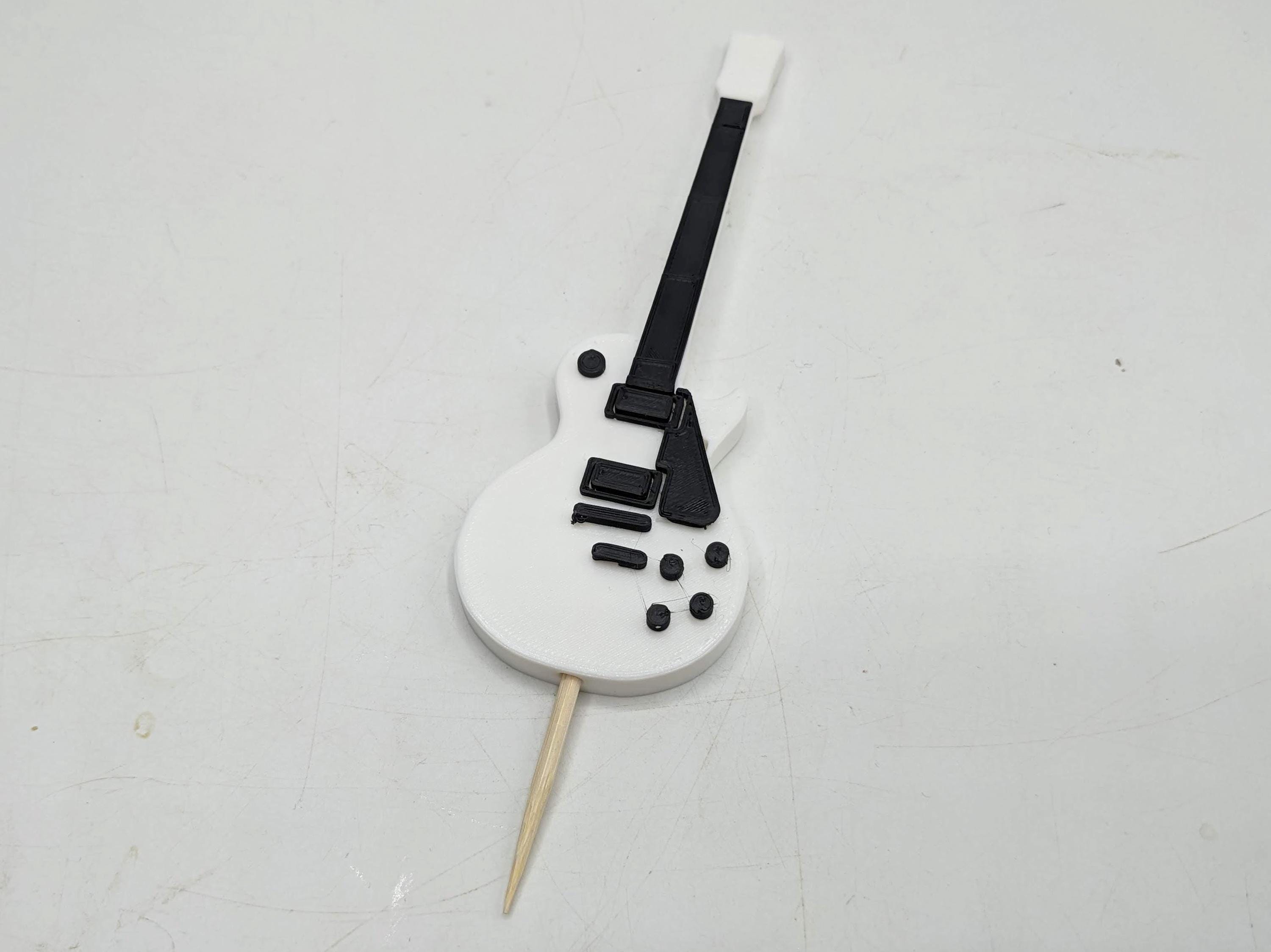 Electric Guitar Les Paul Cake Topper / Guitarist Cake Topper / Electric Guitar Cake Topper / Gift for Guitarist Birthday /Music Teacher Cake