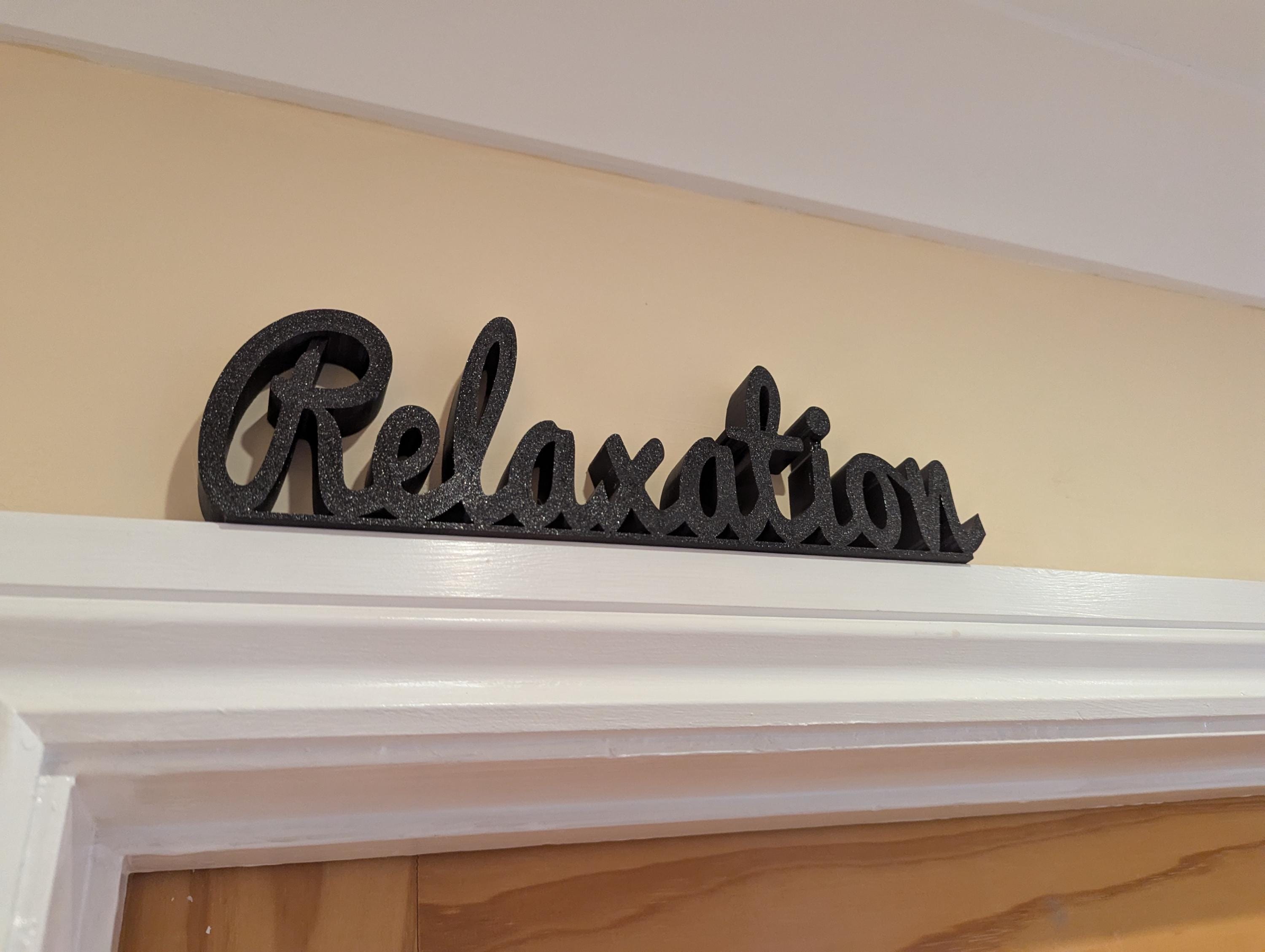 Relaxation Door Sign, Room Door Sign, Custom Door Sign, Door Topper, Home Decor, Spare Room Sign, Relaxation Door Frame Art, Relaxation Room
