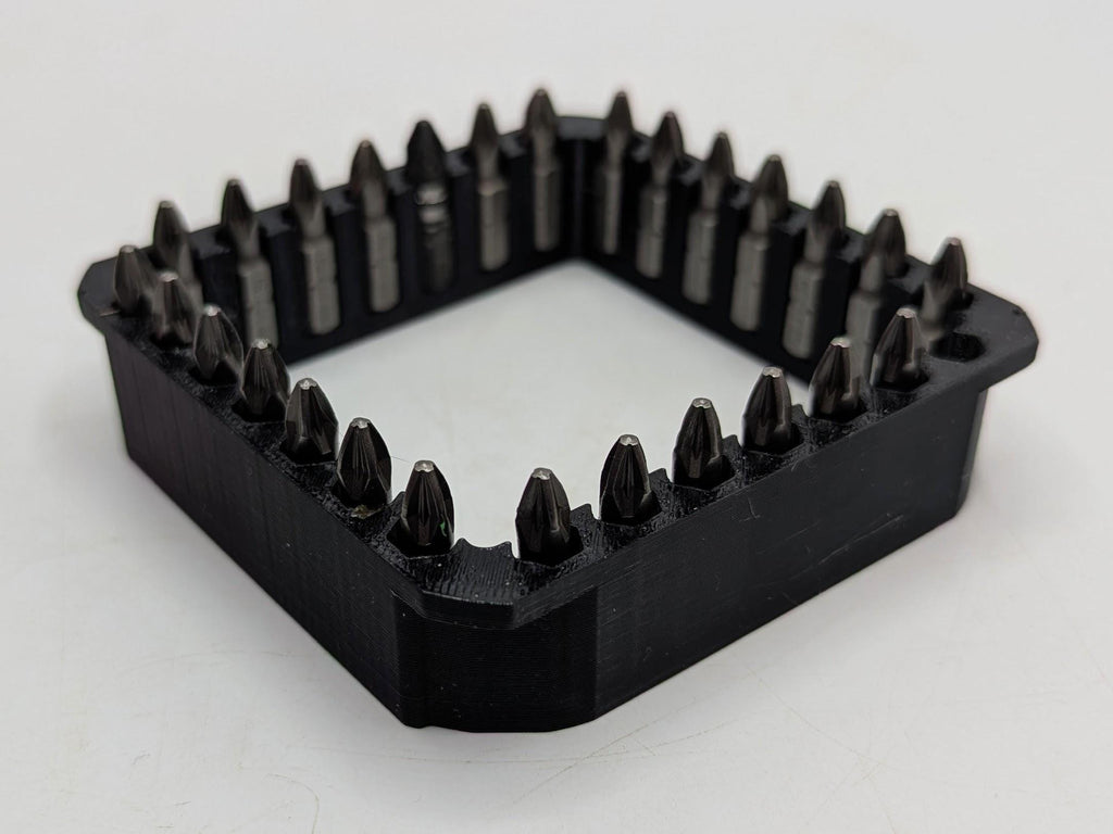 28 Hex Bit Holder Space Saving for Milwaukee Packout Organiser Case Containers, 25mm 1/4 Inch Hex Bit Holder for Packout Storage Container