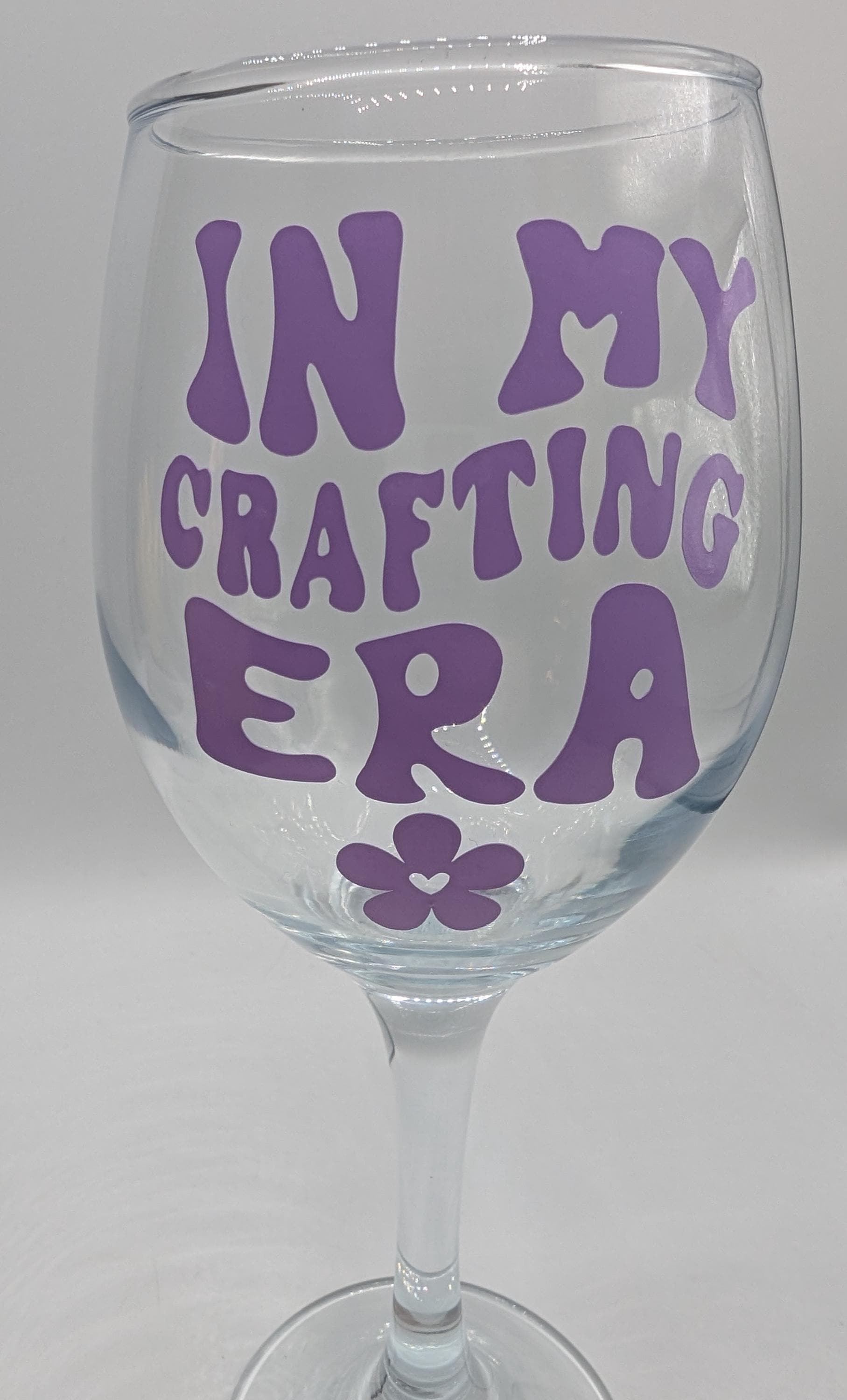 My Crafting Era Glass, Gift for Her, Crafter Present, Present For Her, Birthday Present, Beer Lover Gift, Wine Lover Gift, Gin Glass Gift