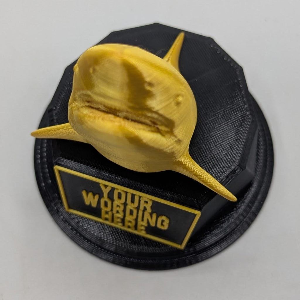 Personalised Shark Trophy, Great White Shark, Custom Trophy Gift, Funny Shark Award Gift, Office Trophy, Biggest Shark Trophy, Shark Lover