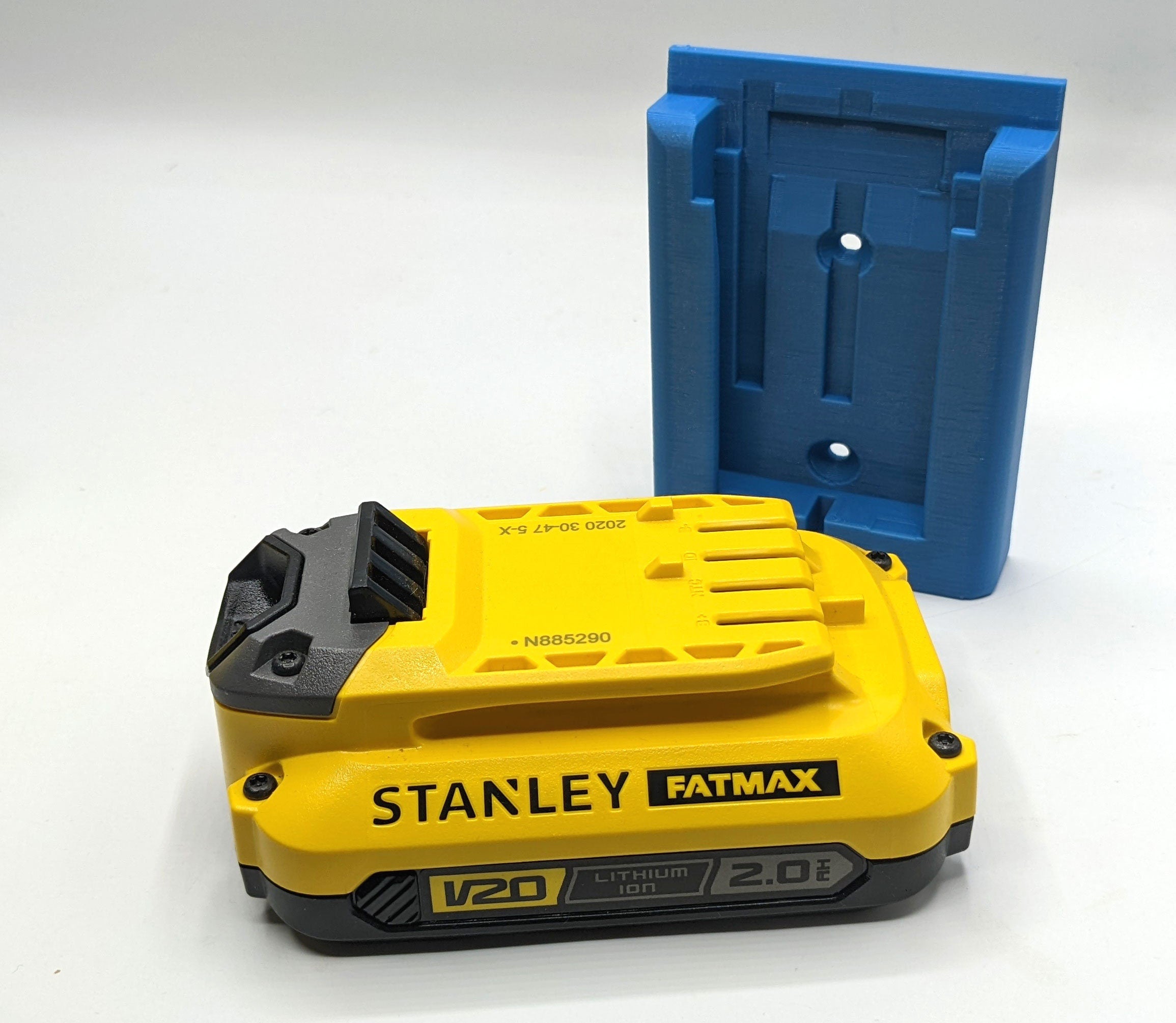 Stanley Fatmax V20 18v Batteries -Wall or Undershelf +Colour Choice / Battery Holder for Stanley Fatmax V20 18v Batteries / Battery Mount